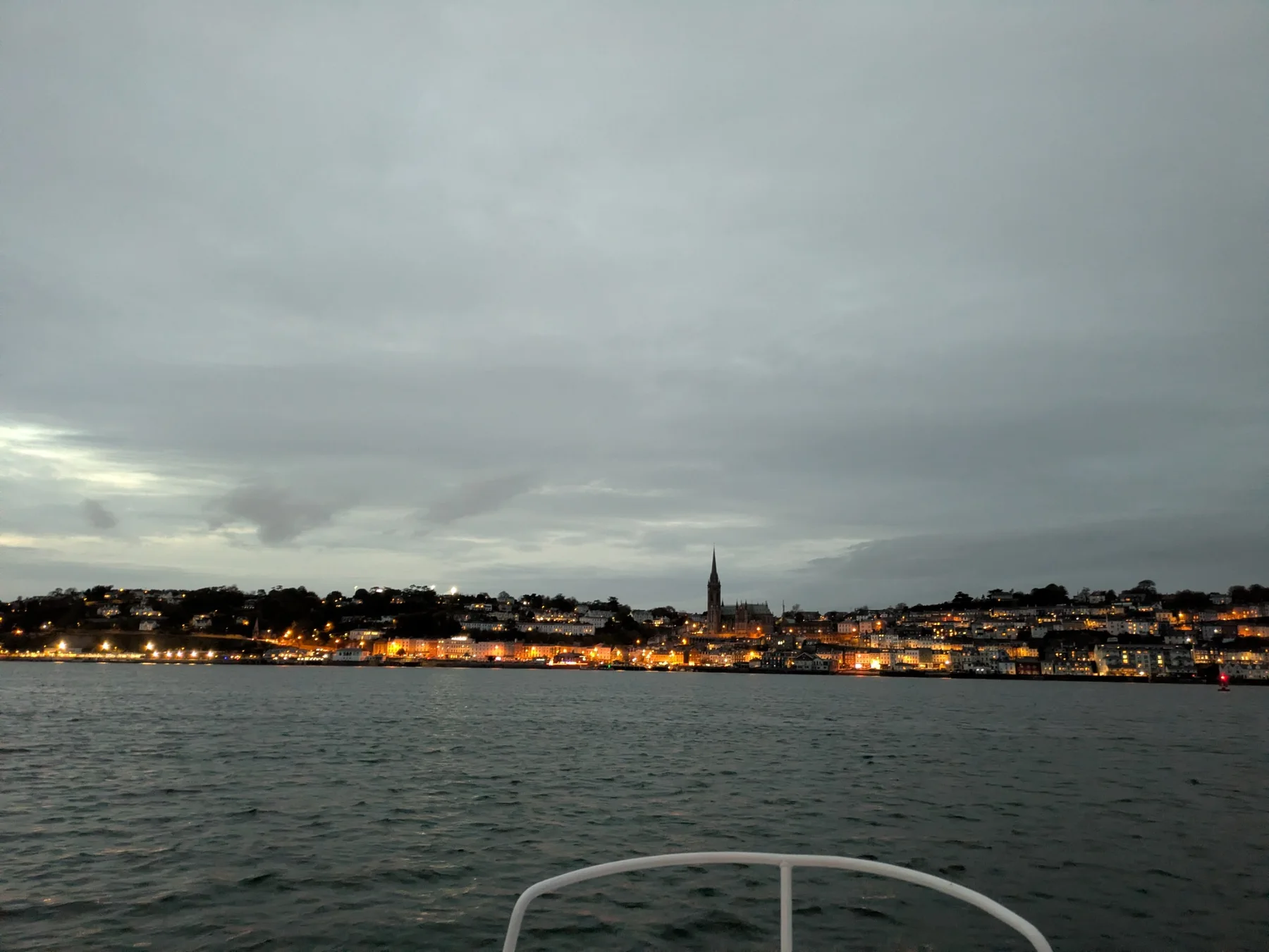 Cobh harbour at dusk